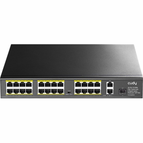 FS1026PS1 Switch 24xFE PoE+ 300W 1xSFP