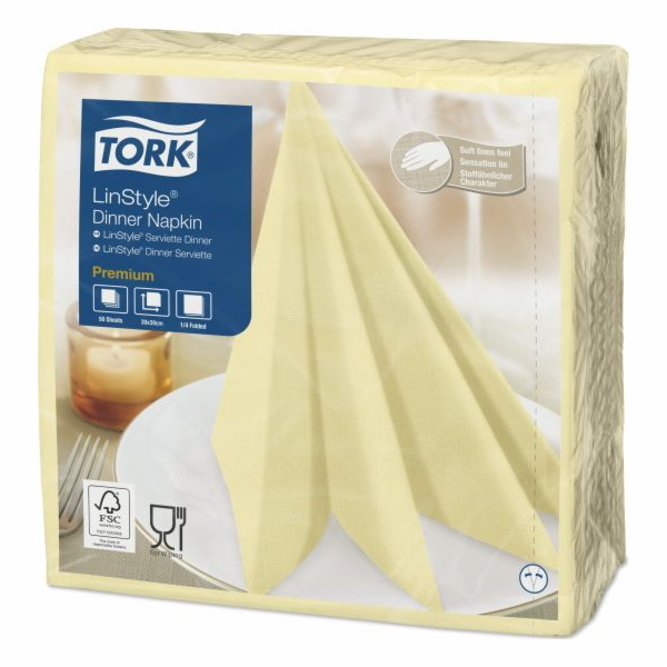 Tork Tork LinStyle - Ubrousky na večeři, prémiové - Champ...
