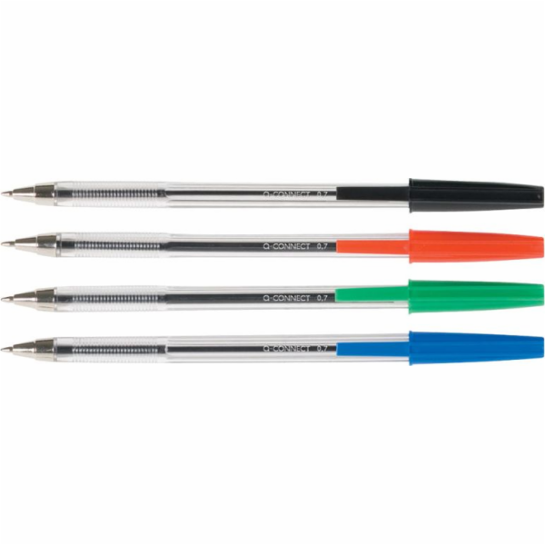 Biurfol Qconnect kuličkové pero 0,7 Mm (balení 20 ks), černé