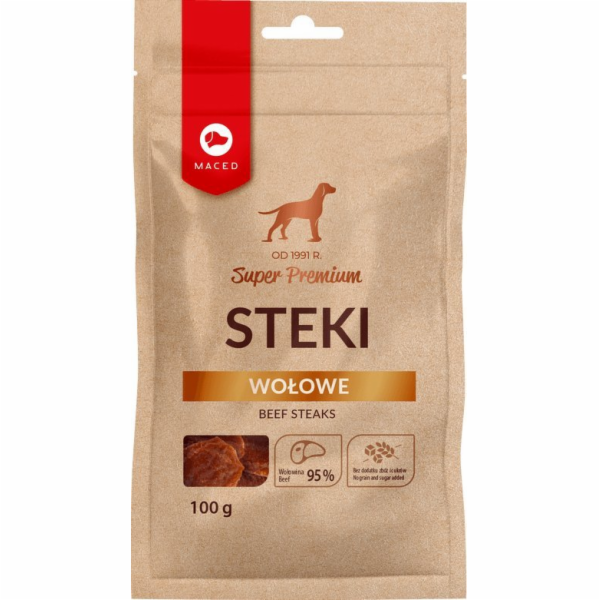 MACED Beef Steaks - Dog treat - 100 g