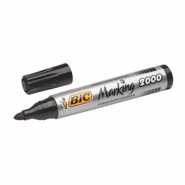 Bic permanentní popisovač 2000, kulatý hrot, černý