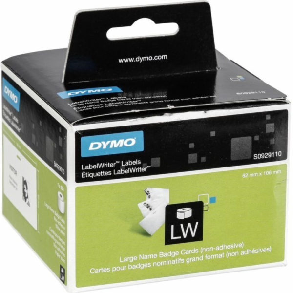 Dymo Velké jmenovky 106x62mm 250 ks. (S0929110)
