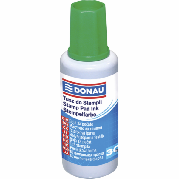Donau DONAU razítkovací barva, 30ml, zelená