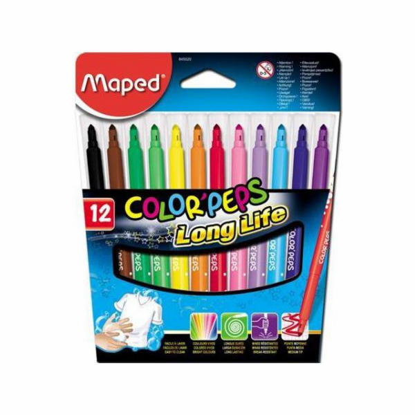 Trojúhelníkové značky Maped Colorpeps 12 barev (205569)