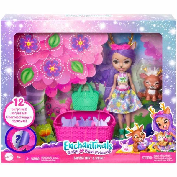 Enchantimals Baby Tierfreunde Danessa Deer & Sprint, Puppe