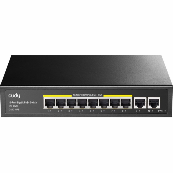 Switch GS1010PE 8xGE PoE+ 120W 2xGb Uplink