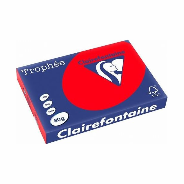 Kopírovací papír Trophee A4 80g červený 500 listů
