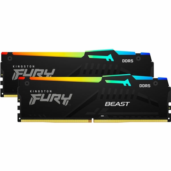 Paměť Kingston Fury Beast RGB, DDR5, 64 GB, 5600 MHz, CL3...