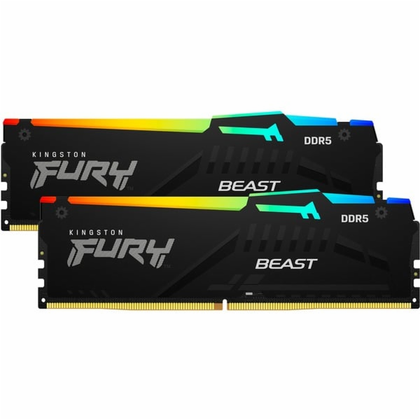 Paměť Kingston Fury Beast RGB, DDR5, 64 GB, 6000 MHz, CL3...