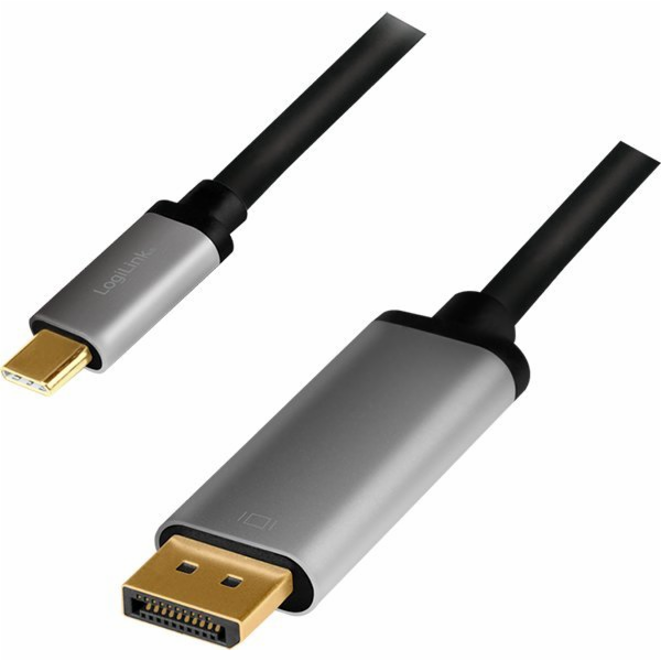 Kabel USB-C do DP, 4K 60Hz aluminiowy 1.8m 