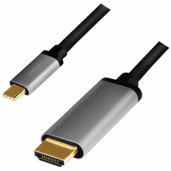 Kabel USB-C do HDMI, 4K 60Hz aluminiowy 1.8m 