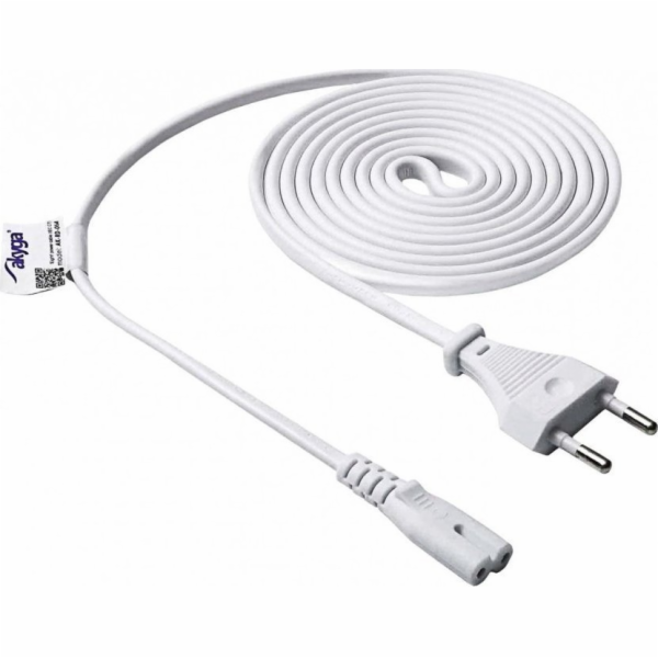 Akyga napájecí kabel 1.5m/250V/CEE 7/16-IEC C7 - bílá