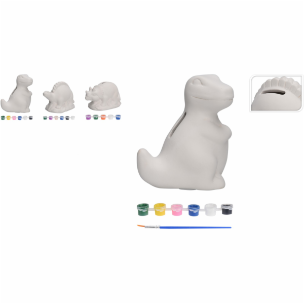 Pokladnička DINOSAURUS - vymaluj si sám