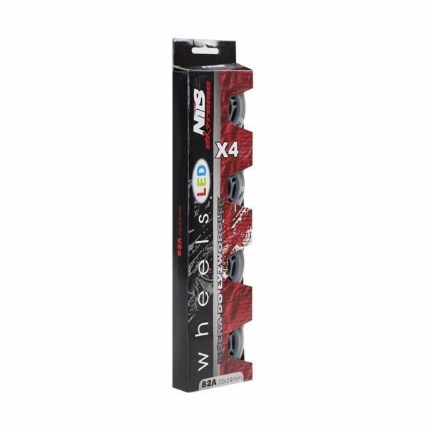 Nils Extreme PU LED-3 kolečka 72x24mm 4ks bílá (16-30-052)