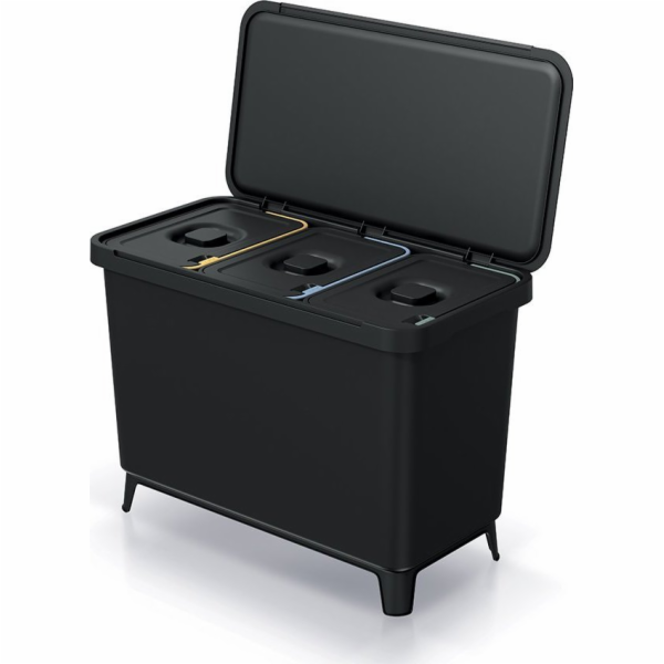 Odpadkový koš Prosperplast SYSTEMA 3x10l černý