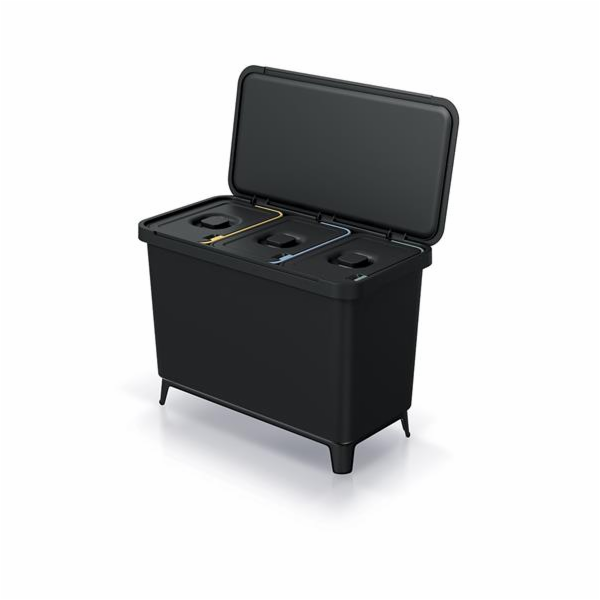 Odpadkový koš Prosperplast SYSTEMA 3x10l černý