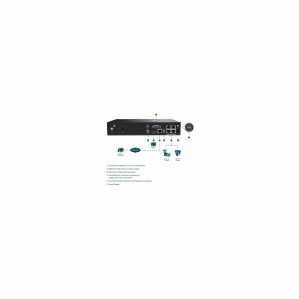 TP-Link VIGI NVR1004H-4P, [NVR, 4 kanály, 4x PoE]