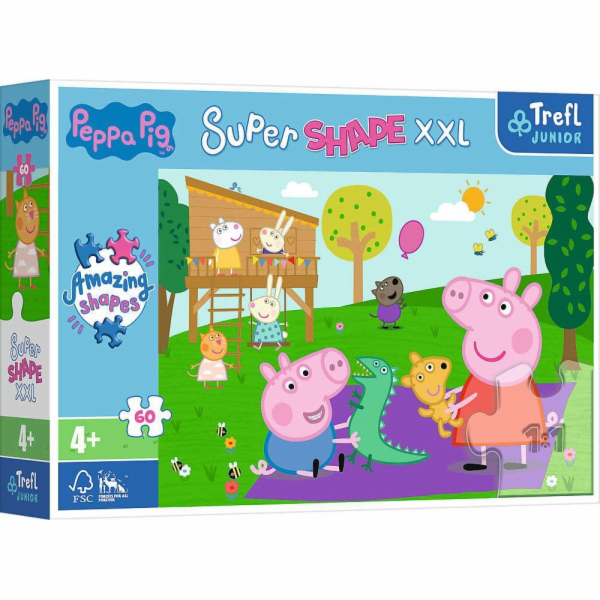 Trefl Puzzle 60 dílků Super Shape XXL Prasátko Peppa Hraj...