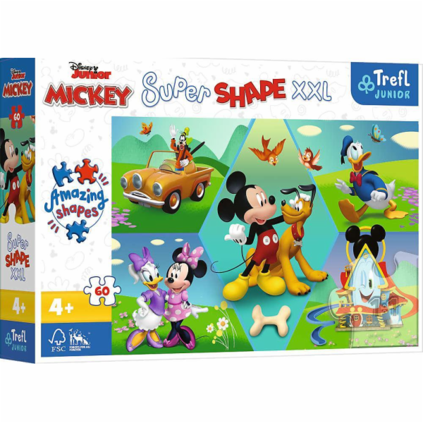 Trefl Puzzle 60 dílků Super Shape XXL S Mickeym je vždy z...