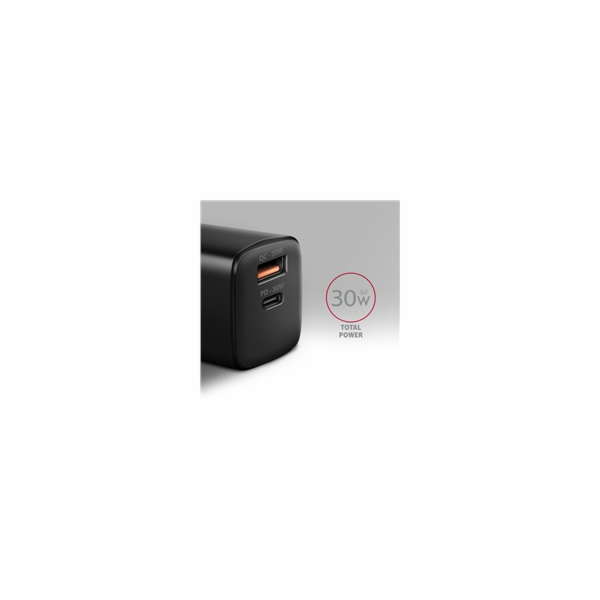 AXAGON ACU-PQ30, Sil nabíječka do sítě 30W, 2x port (USB-...