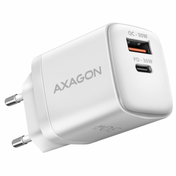 AXAGON ACU-PQ30W, Sil nabíječka do sítě 30W, 2x port (USB...