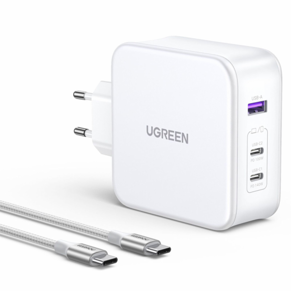 UGREEN Nexode USB-A+2*USB-C 140W GaN Fast Charger+USB-C C...