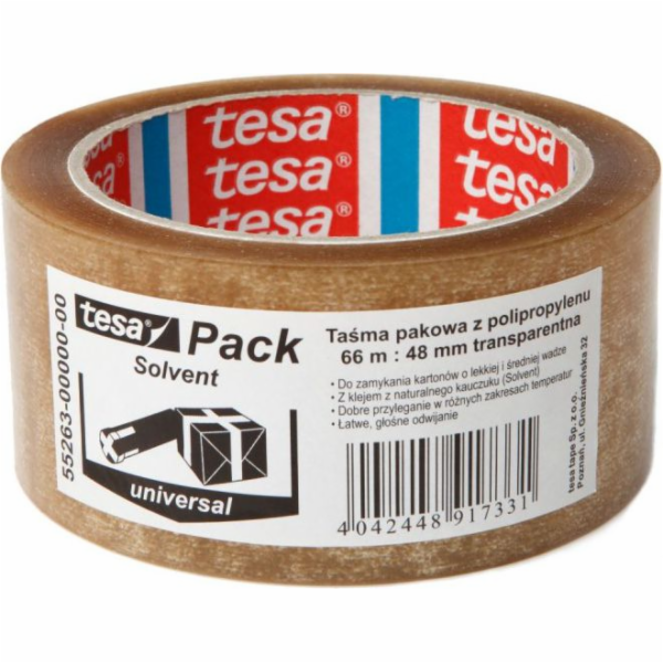 Tesa tesa® SOLVENT balicí páska 66m x 48mm, transparentní...