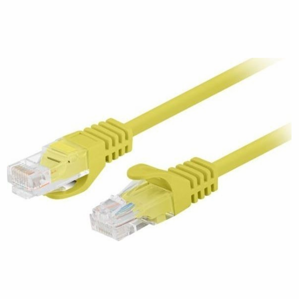 Lanberg PATCHCORD CAT.5E UTP 1M ŽLUTÁ VLEČKA PROŠLA LANBE...