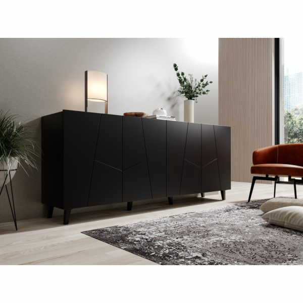 Komoda ETNA 200x42x82 černá matná