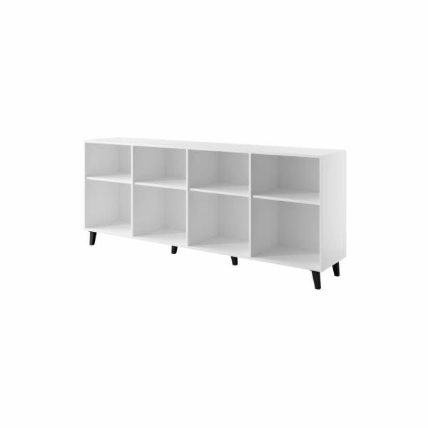 Komoda FARO 200x42x82 bílá matná + dub craft
