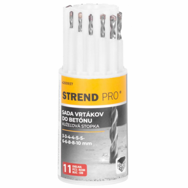 Vrtáky do betonu sada 11 ks (3 - 10 mm) Strend Pro
