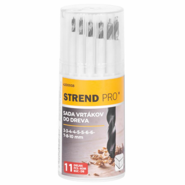 Vrtáky do dřeva sada 11 ks (3 - 10 mm) Strend Pro