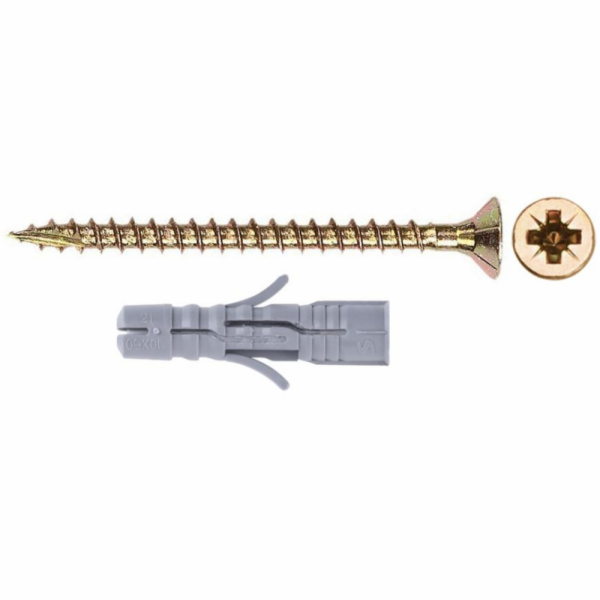 Vrut univerzál sada s hmoždinkou 5x45/8x40 mm 15 ks Stren...