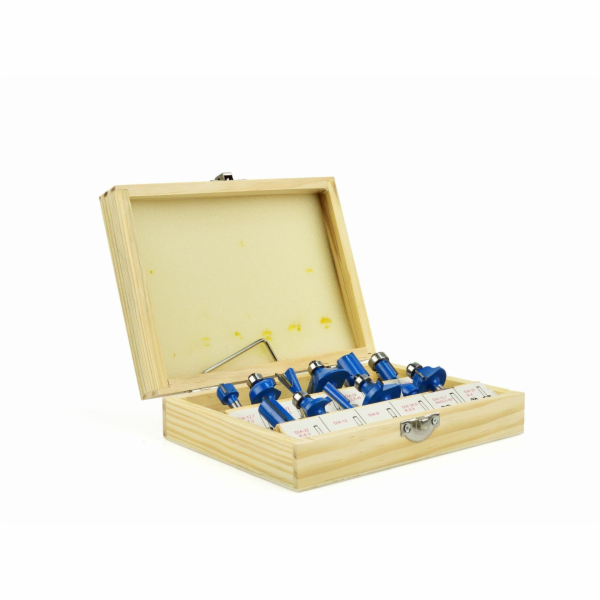 GEKO Sada frézovacích bitů, 6 mm, 12ks 