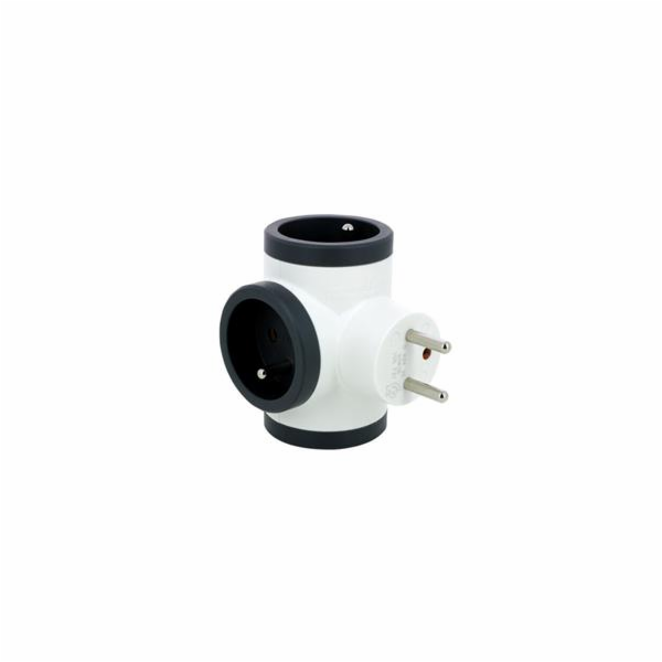 Legrand Adaptér bočný 3x2P+T biela/tmavosivá