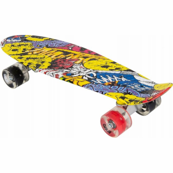 Skateboard Enero Plastový skateboard 22 palců graffiti