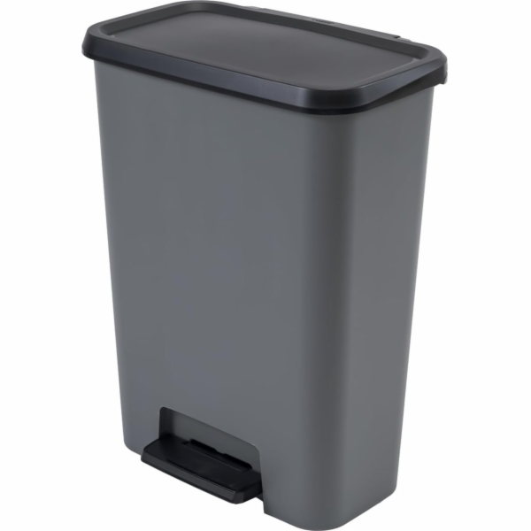 Odpadkový koš CURVER COMPACT DUO, šedý, 46l