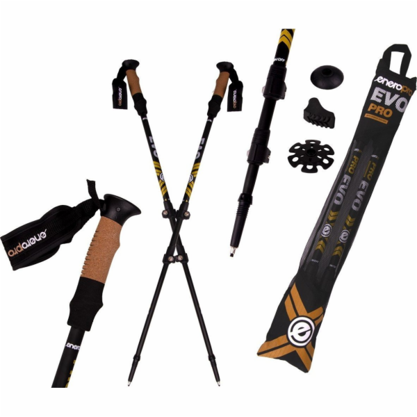 Hole na nordic walking v potahu EVO Enero Pro, černá matná