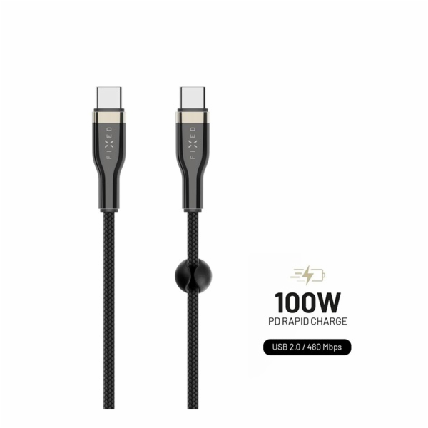 Fixed kabel USB-C/USB-C FIXDB-CC2-BK