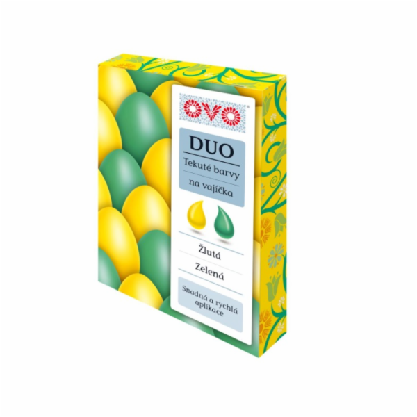 Barvy na vajíčka OVO DUO 2 x 20 ml (zelená, žlutá)
