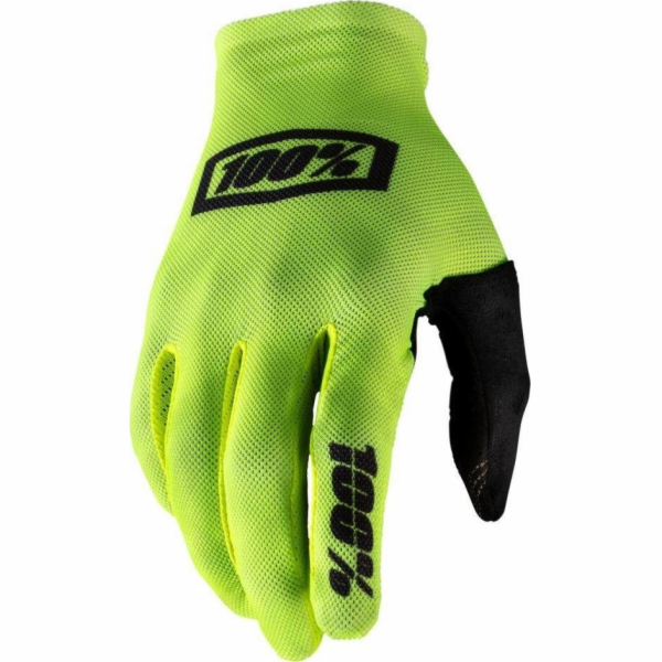 100% rukavic 100% celiové rukavice fluo žlutá černá velik...