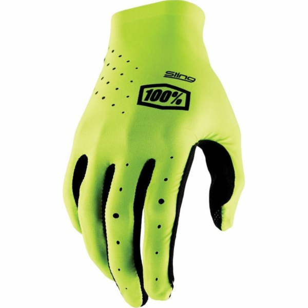 100% SLING MX rukavice Fluo Yellow vel. L (délka ruky 193...
