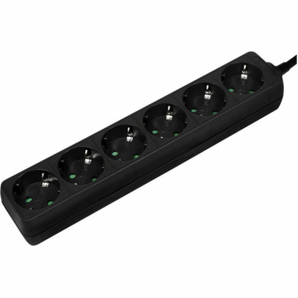 LogiLink napájecí lišta 6 zásuvek 1,5 m černá (LPS238B)
