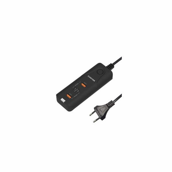 CANYON nabíječka H-10 do sítě 2xUSB-C (PD 20W) + 2x USB-A...