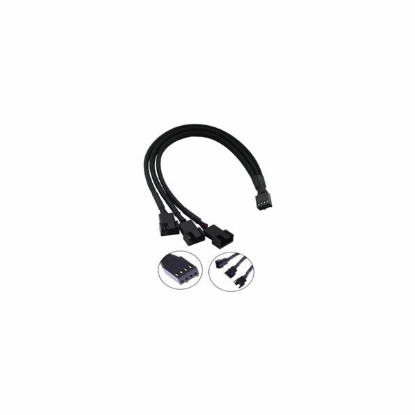 1stCOOL redukce pro ventilátory 1x 4pin PWM na 3x 4pin PWM