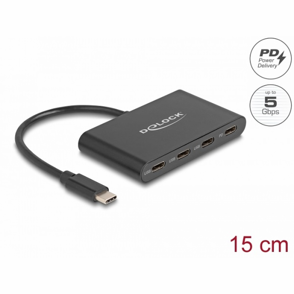 Delock Rozbočovač USB 3.2 Gen 1 USB Type-C™ se 3 porty US...