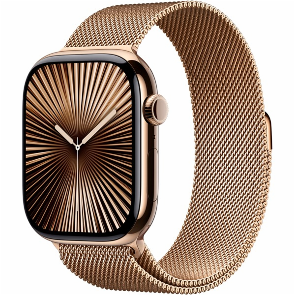 Apple Watch 10 46mm GPS+4G Titan Milanese Loop M/L Gold/Gold