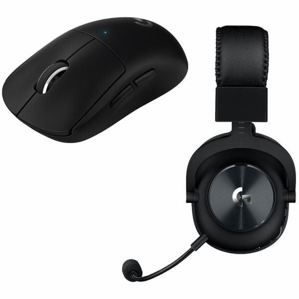 Herní set headsetu a myši Logitech G Pro X, černá