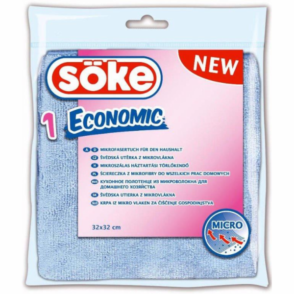 Söke utěrka z mikrovlákna, modrá, 1 ks.