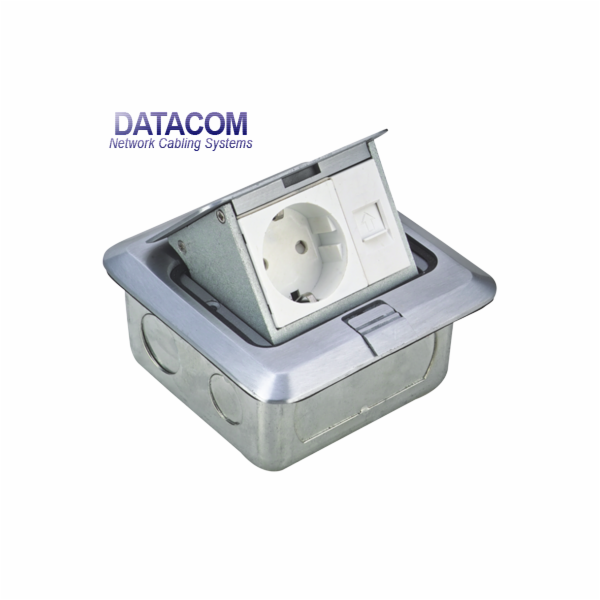 DATACOM Zásuvka PODLAHOVÁ (1xRJ45 Cat5e+230V)